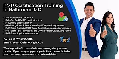 PMP Certification Exam Preparation Training Course in Baltimore, MD