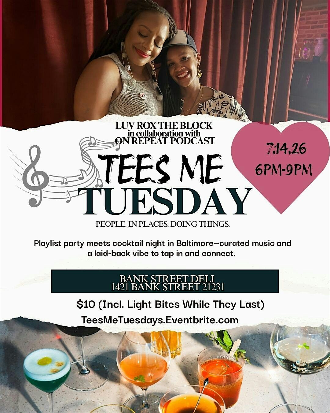 Tees Me Tuesday: Playlist Party + Cocktails | LUV ROX the Block (Baltimore)