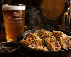 Asian Dumplings & Dipping Sauces at Mystique Barrel Brewing