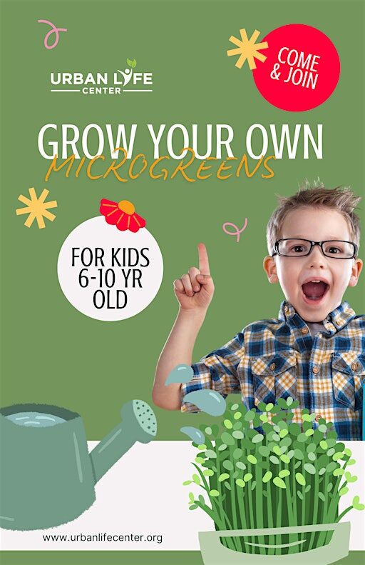 Grow Your Own Microgreens for Kids 6-10 yr. old