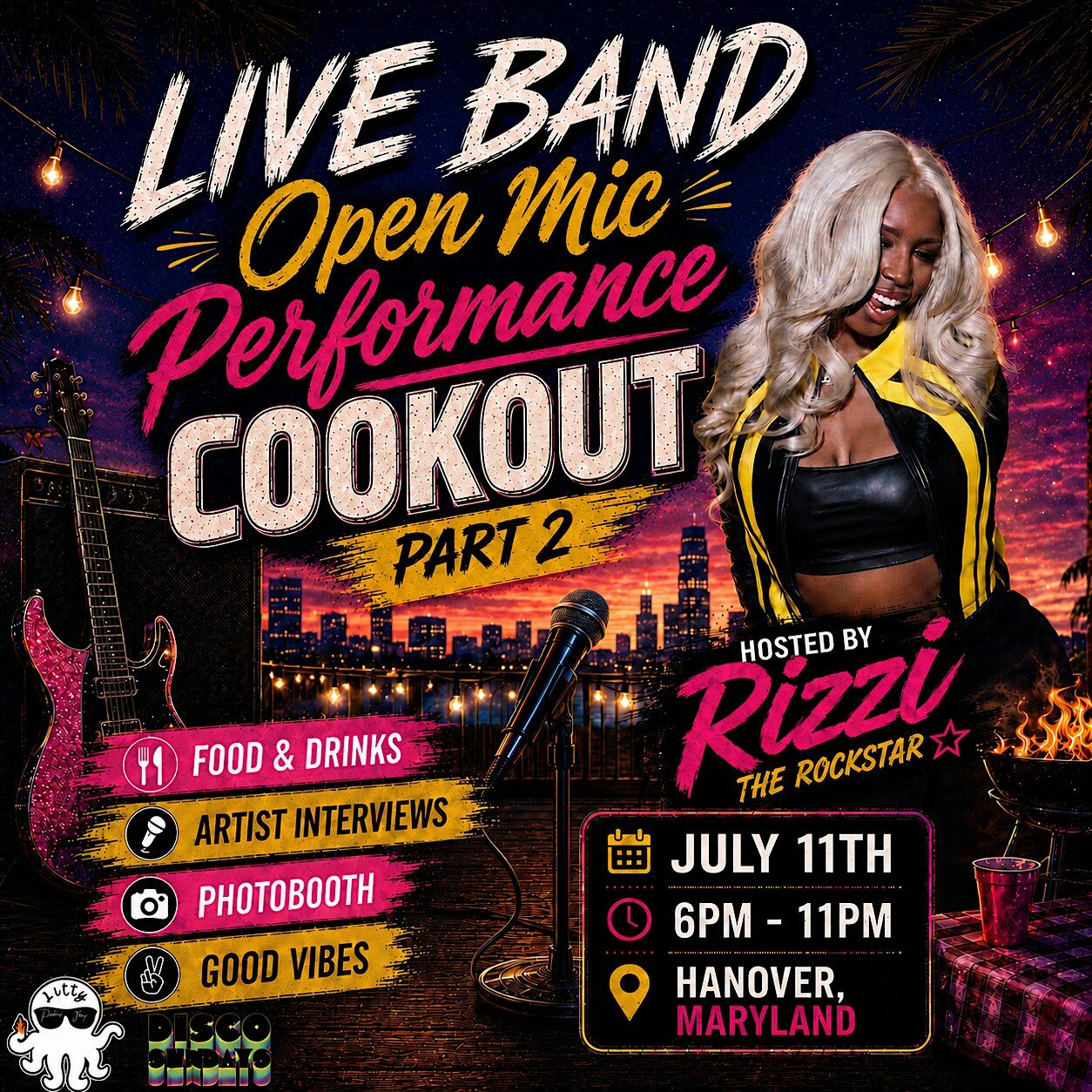 Live Band Open Mic Performance Cookout Part 2