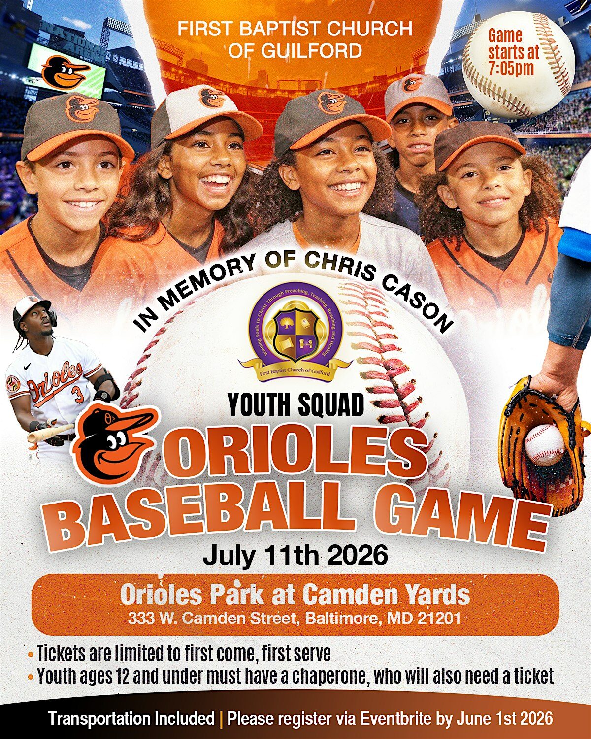 Youth Ministry Orioles Baseball Game