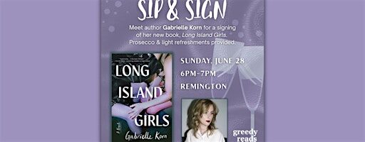 Sip & Sign with Gabrielle Korn!