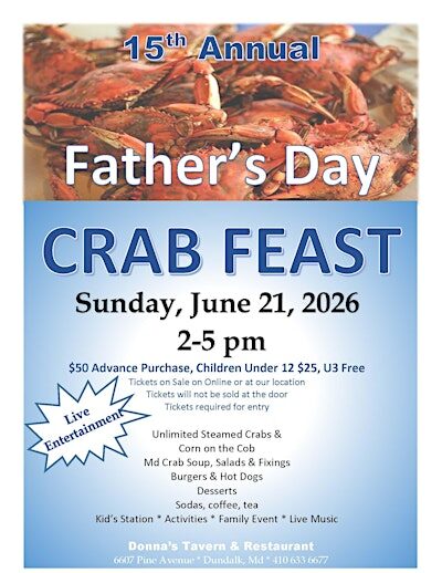 15th Annual Father's Day Crab Feast