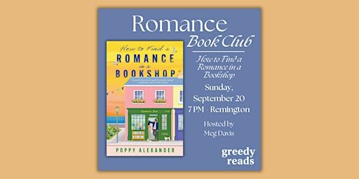 Romance Book Club: "How to Find a Romance in a Bookshop" by Poppy Alexander