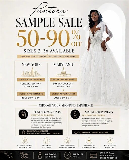 Pantora Bridal MD Sample Sale
