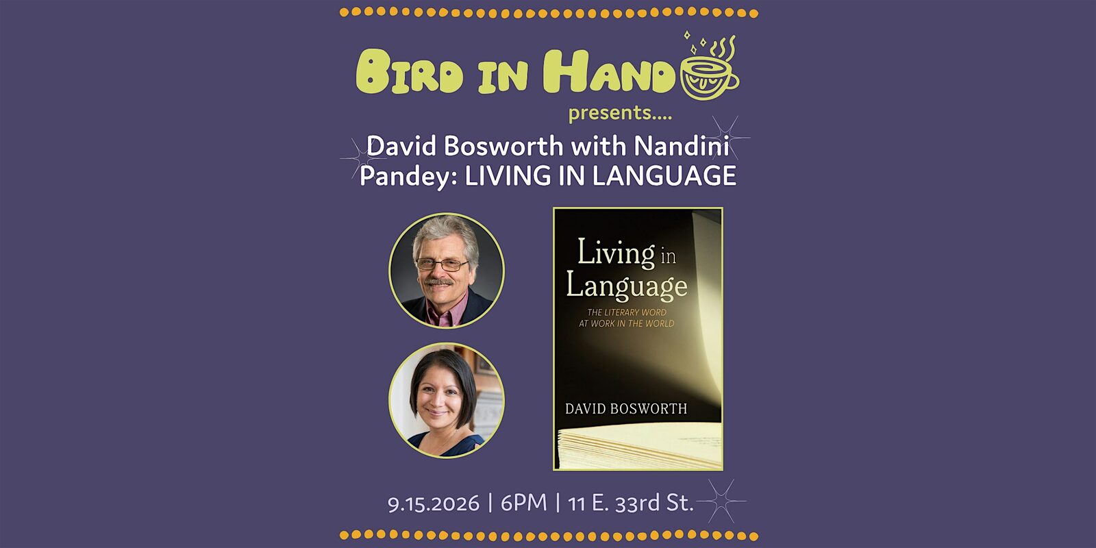 David Bosworth with Nandini Pandey: LIVING IN LANGUAGE