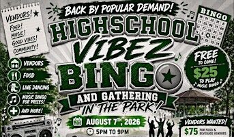 Highschool Vibez Bingo