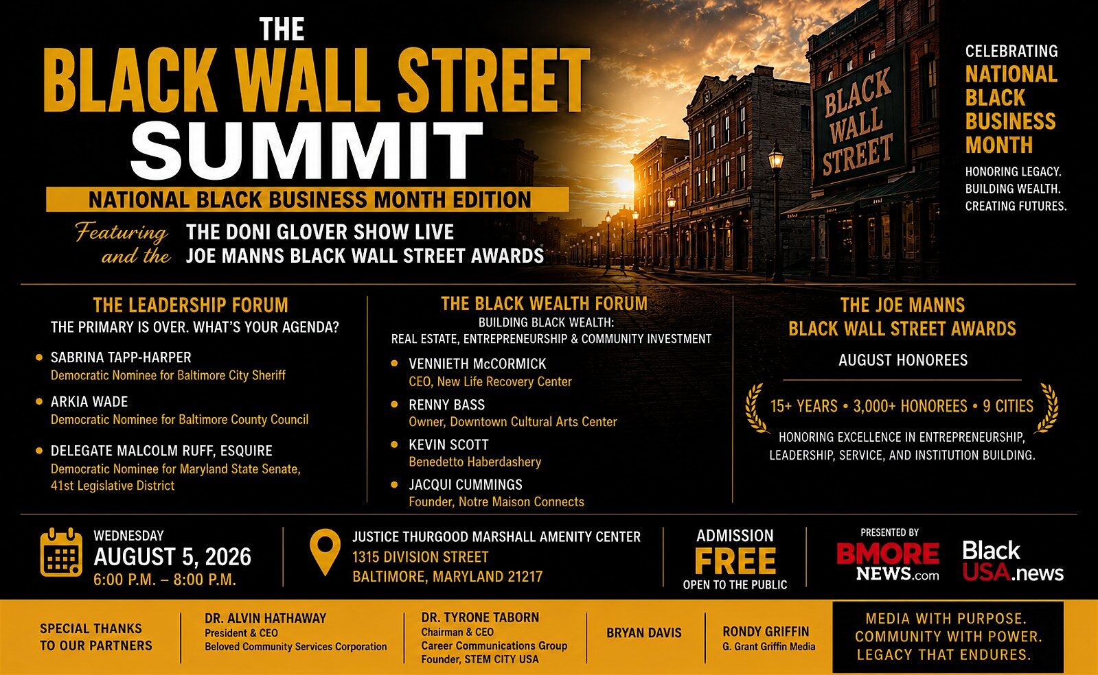 Black Wall Street Summit: National Black Business Month Edition