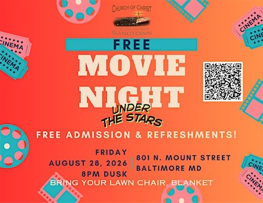 August Free Movie Night Under the Stars!