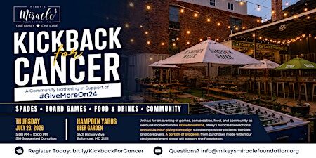 Kickback for Cancer | #GiveMoreOn24