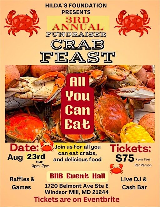 3rd Annual Fundraiser Crab Feast