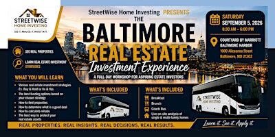 The Baltimore Real Estate Investment Experience 2026 & Property Bus Tour