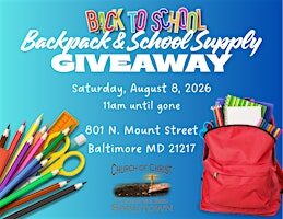 Annual Backpack & School Supply Giveaway