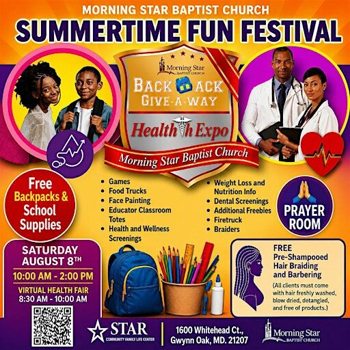 Backpack Giveaway and Health Expo