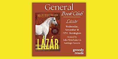 Greedy Reads Book Club October: "Lázár" by Nelio Biedermann