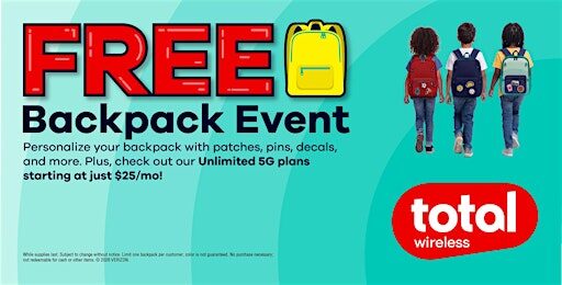 Total Wireless FREE Backpack Event