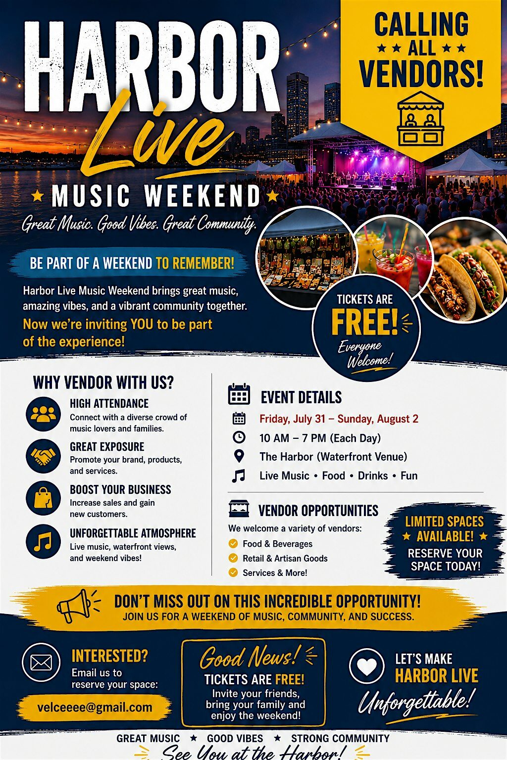 HARBOR LIVE MUSIC WEEKEND