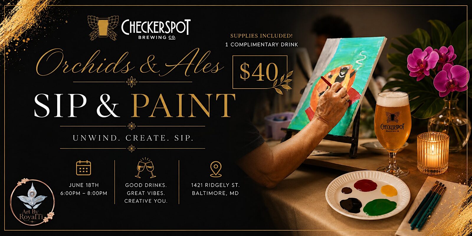 Orchids & Ales: Sip & Paint Event